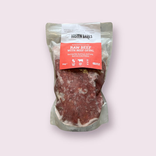 raw dog food beef